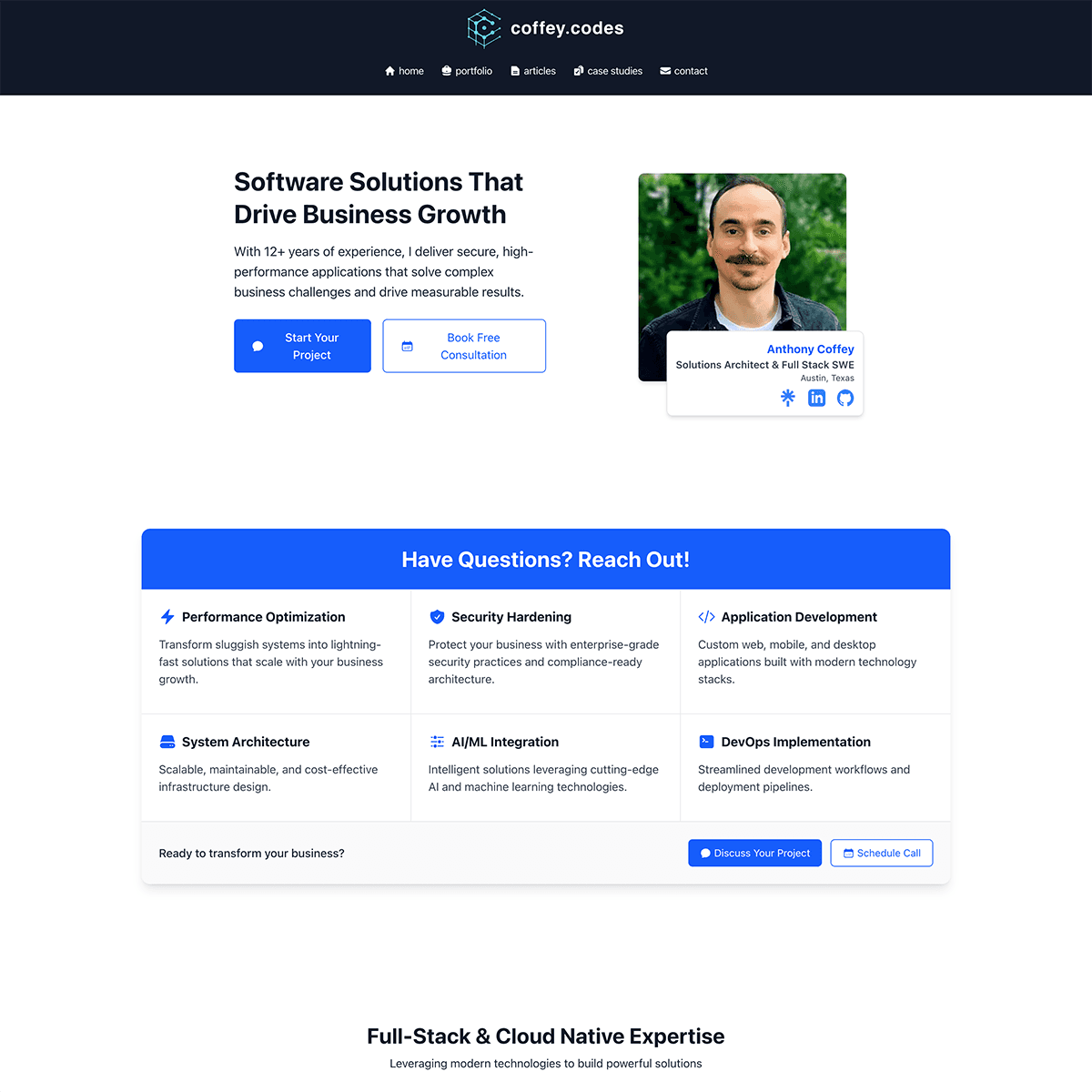 coffey.codes — Personal Blog & Portfolio — screenshot 3