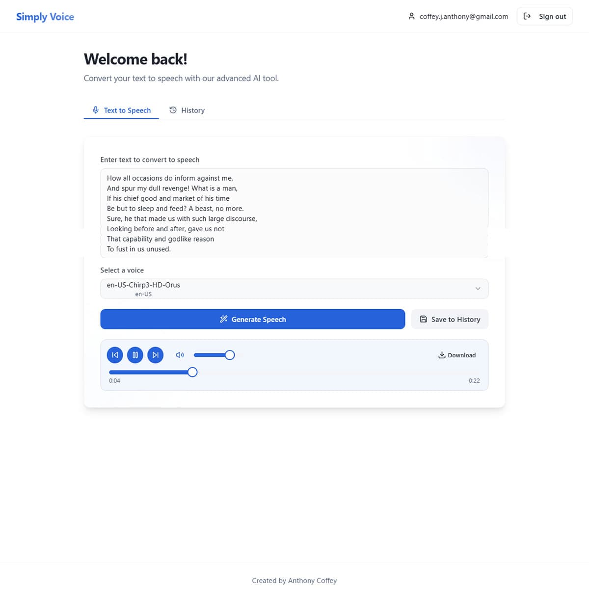 Simply Voice — Text-to-Speech App — screenshot 2
